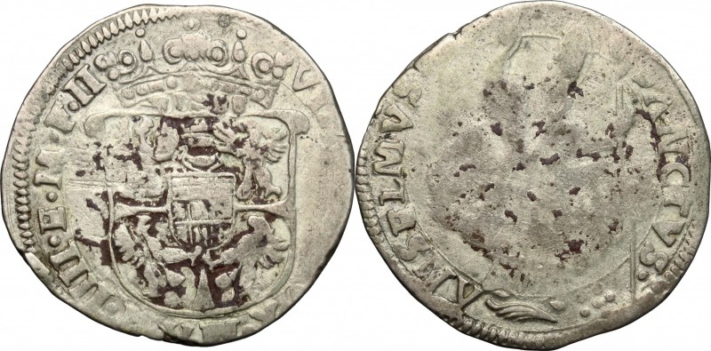 Mantova. Vincenzo I Gonzaga (1587-1612). Lira o anselmino. CNI 63/86. MIR 550. A...