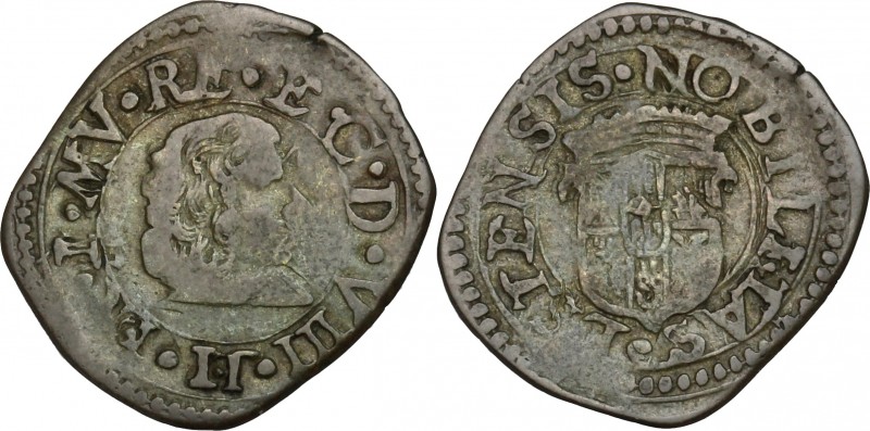 Modena. Francesco I d'Este (1629-1658). Muraiola. CNI 389/452. MIR 800. MI. g. 1...