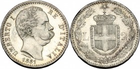 Umberto I (1878-1900).. 2 lire 1881