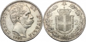 Umberto I (1878-1900).. 2 lire 1882 Roma