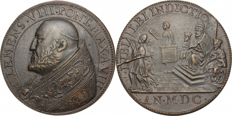 Clemente VIII (1592-1605), Ippolito Aldobrandini. Medaglia A. VIII, per l'indizi...