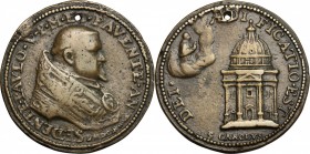 Paolo V (1605-1621), Camillo Borghese.. Medaglia straordinaria per la posa della prima pietra della Chiesa di San Carlo, 1612