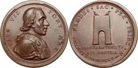 Pio VII (1800-1823), Barnaba Chiaramonti. Medaglia 1805 per la visita del Pontefice a Perugia