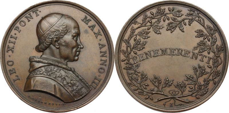 Leone XII (1823 - 1829), Annibale Sermattei della Genga. Medaglia A. III, ai Ben...