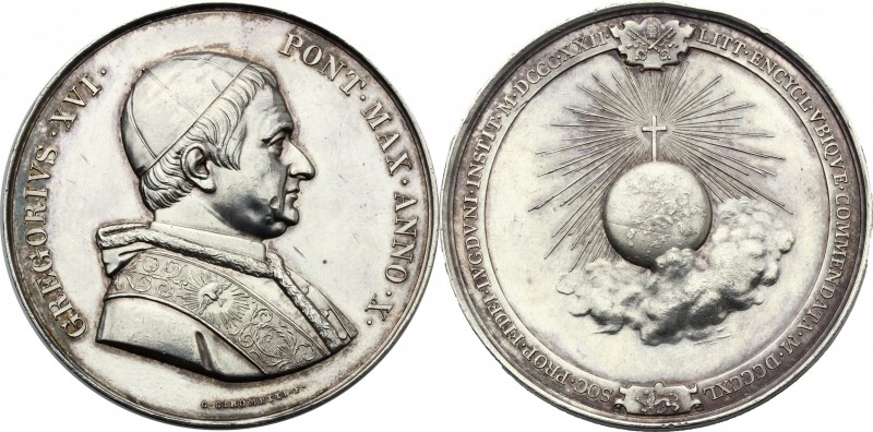 Gregorio XVI (1831-1846), Bartolomeo Alberto Cappellari. Medaglia A. X. Per la S...