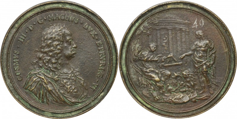 Cosimo III de' Medici (1670-1723). Medaglia (1684) con bordo modanato. D/ COSMVS...