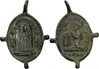 Medaglietta devozionale, XVIII-XIX sec, con appiccagnolo