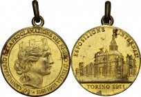 Medaglietta Esposizione Internazionale di Torino 1911,per il 50° anniversario della Proclamazione del Regno d'Italia
