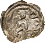Mieszko III, Brakteat hebrajski, Kalisz - postać z gałązką R5