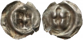 Brakteat guziczkowy (XIII-XIV w.) - Orzeł zwrócony w lewo