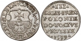 Zygmunt I Stary, Trojak Elbląg 1539 - b. ładny R3