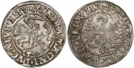 Zygmunt II August, Półgrosz Wilno 1545 - bardzo rzadki R6