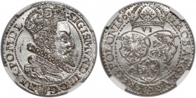 Zygmunt III Waza, Szóstak Malbork 1596 - DUŻA głowa - PIĘKNY R4