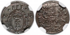 Zygmunt III Waza, Trzeciak Gdańsk 1613 - bardzo ładny R4
