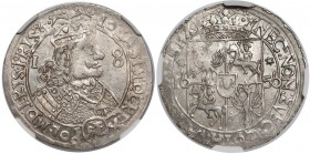 Jan II Kazimierz, Ort Lwów 1656 - GWIAZDKI nad datą - piękny i rzadki RRR