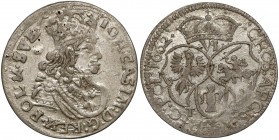 Jan II Kazimierz, Szóstak Bydgoszcz 1662 TT - V typ 'autorski' - RZADKI RRR