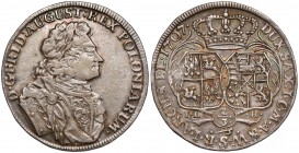 August II Mocny, Gulden (2/3 talara) Lipsk 1707 ILH - 'Coselgulden' - piękny R4