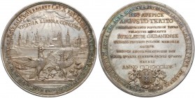 August III Sas, Medal Gdańsk, 300-lecie przyłączenia Prus do Polski 1754 - EFEKTOWNY RR