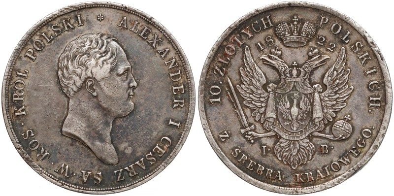 Aleksander I, 10 złotych polskich 1822 I.B. - rzadkie
 Najwyższy nominał wśród ...