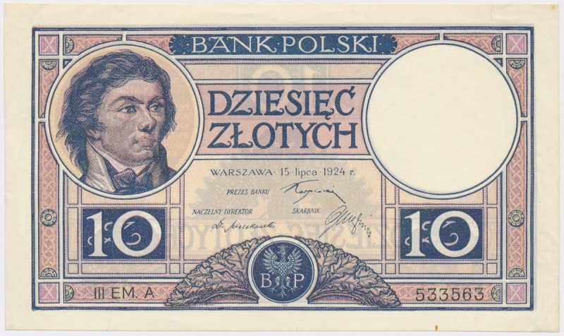 10 złotych 1924 - III EM. A - rzadkość
 Reformę W. Grabskiego na rynku pieniężn...