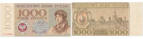 DRUK PRÓBNY Miasta Polskie 1.000 złotych 1965 - duży format, znak wodny i powtórzony nominał