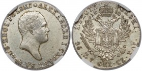 Aleksander I, 1 złoty 1818 IB - bardzo ładny
