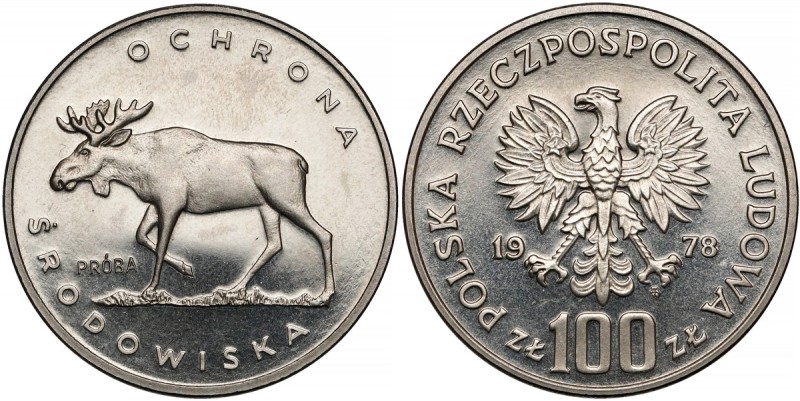 Próba NIKIEL 100 złotych 1978 Łoś
 

Grade: UNC 
Reference: Parchimowicz P37...