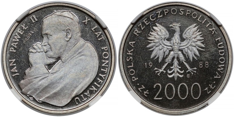 Próba NIKIEL 2.000 złotych 1988 Jan Paweł II - X lat pontyfikatu
 

Grade: NG...