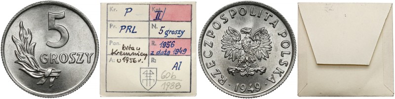 KAŁKOWSKi, 5 groszy 1949 Al
 Piękna. 


Grade: UNC 
Reference: Parchimowicz...