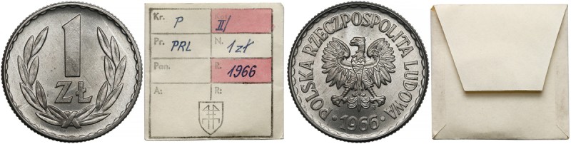 KAŁKOWSKI, 1 złoty 1966
 Piękna, z drobnym skaleczeniem w polu. Lepszy rocznik....