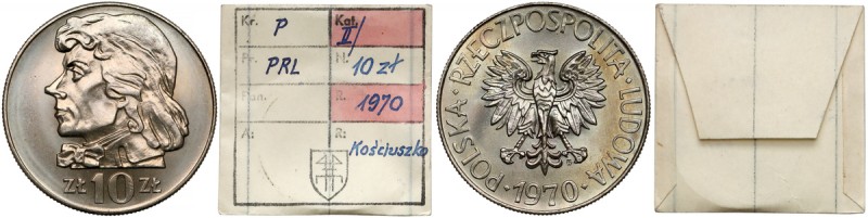 KAŁKOWSKI, Kościuszko 10 złotych 1970
 Wyśmienite lustro z efektem proof like n...