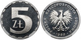 LUSTRZANKA 5 złotych 1989