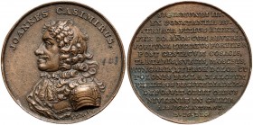 Medal z suity królewskiej - Jan II Kazimierz - dawny odlew