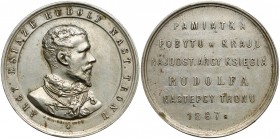 Medal Arcyksiążę Rudolf 1887 (Schindler Lwów) RR