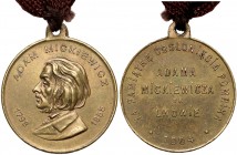 Medal Odsłonicie Pomnika Adama Mickiewicza Lwów 1904 RR