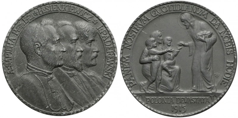 Medal Polonia Devastata 1915 (J. Wysocki)
 Bardzo ładny stan zachowania jak na ...