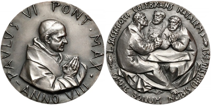 Watykan, Papież Paweł VI, Medal 1970 - Anno VIII
 Bardzo ładny. 
 Srebro, śred...