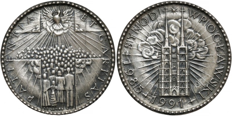 Medal Synod Wrocławski 1985-1991
 Duży medal próby Ag.925, sygnowany na obrzeżu...