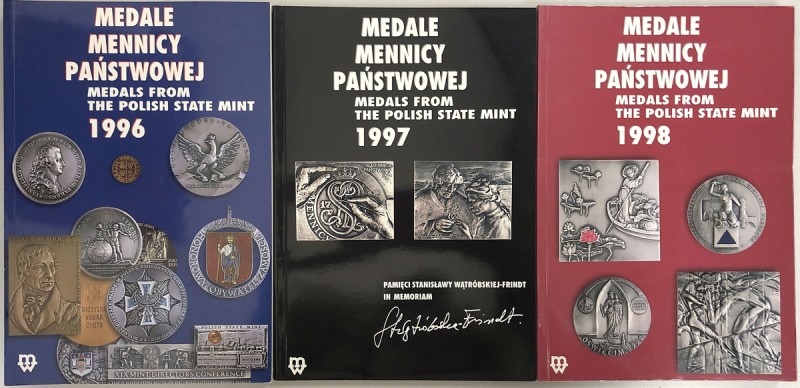 Medale Mennicy Państwowej 1996, 1997, 1998 (3szt)