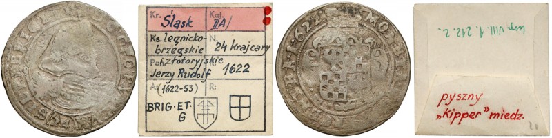 KAŁKOWSKI, Ks. B-L-W, Jerzy Rudolf, 24 krajcary 1622
 Odmiana z tarczą herbową ...