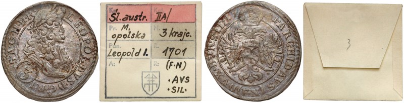 KAŁKOWSKI, Śląsk, Leopold I, 3 krajcary 1701 FN, Opole
 Bardzo ładny egzemplarz...