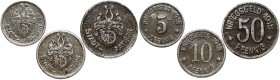 Racibórz (Ratibor), 5, 10 i 50 fenigów 1918 (3szt)
