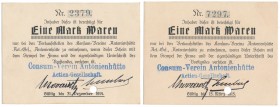 Antonienhutte Consum-Verein (Wirek), 2x 1 mk w.d. 1914 i 1915 (2szt)