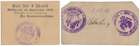 Birkenhain (Brzeziny), 0.25 i 1 mk 1914 (2szt)