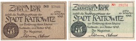 Kattowitz (Katowice), 10 i 20 mk 1918 (2szt)