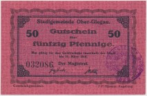 Ober Glogau (Głogówek), 50 pfg w.d.1918 - rzadki