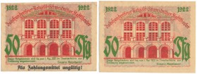 Schweidnitz (Świdnica), 2x 50 pfg 1922 - dwie odmiany