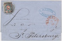 Całość pocztowa 'Jedynka' na liście z 1861 - z atestem
