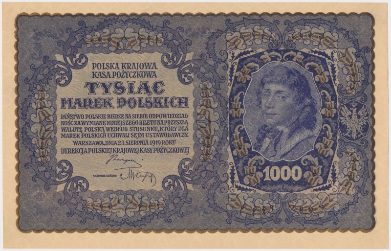 1.000 mkp 08.1919 - III Serja A
 

Grade: UNC/AU 
Reference: Miłczak 29e