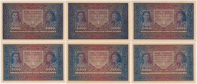 5.000 mkp 02.1920 - II Ser. pojedyncza - zestaw (6szt)